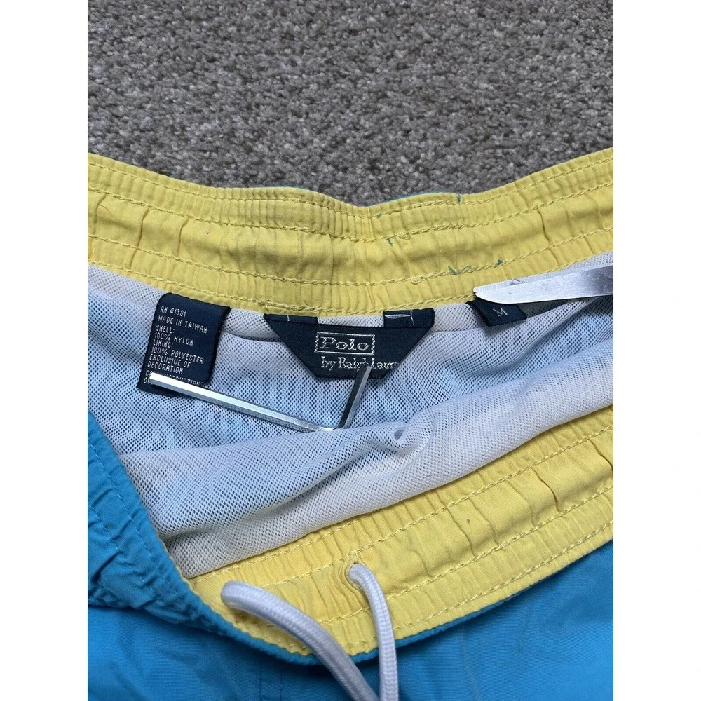 Polo Ralph‎ Lauren Men's Swim Trunks Shorts With Liner Size Medium/M Blue